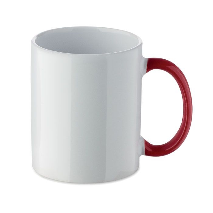 CX1571-35Festimug Keramikbecher 300ml_ weiss_rot