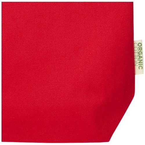 PF120782-3Odisha 180 g_m² OCS Bio-Tragetasche mit breitem Boden 11L_ rot