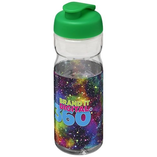 PF210045-7H2O Active® Base 650 ml Sportflasche mit Klappdeckel_ transparent_gruen