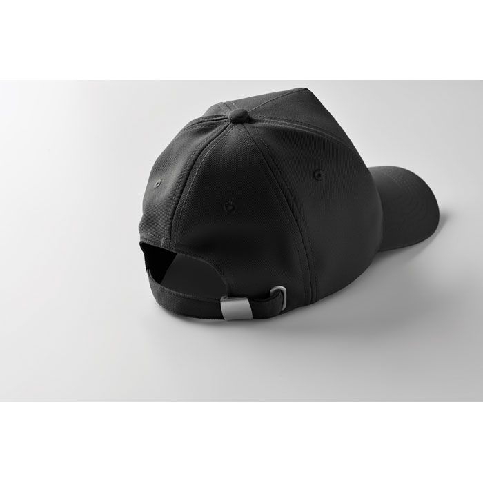 MO6831-03Senga RPET Baseball Kappe 5 Panels_ schwarz