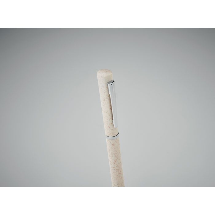 MO2449-13Maipen Drehkugelschreiber Stroh_ABS_ beige