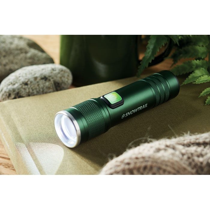 MO2724-60Flashra Wiederaufladbare Taschenlampe_ dunkelgruen