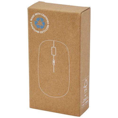 PF124371-1Menlo Funkmaus aus RCS-Recyceltem Kunststoff _ weiss