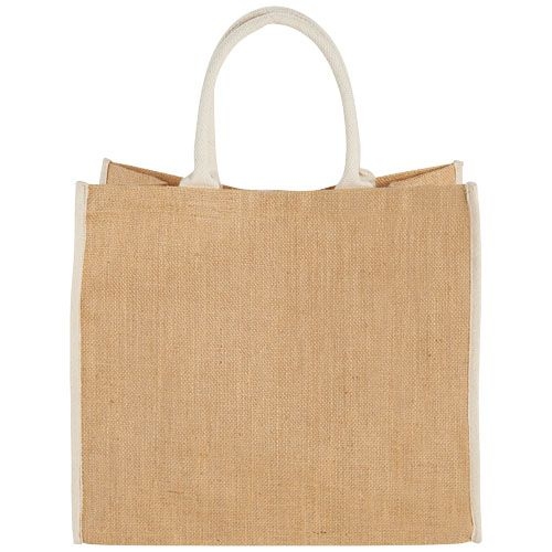 PF120182-1Harry farbige Jute Tragetasche 25L_ natur_weiss