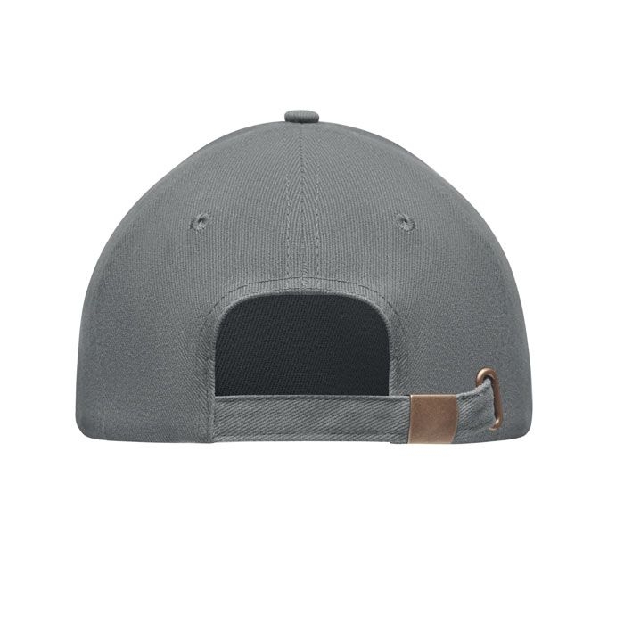 MO9643-07Tekapo Baseball cap 6 panels 270g_m²_ grau