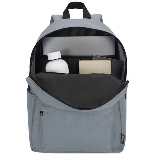 PF130096-8Byron 14_ GRS-recycelter City Laptop Rucksack 14 L_ grau