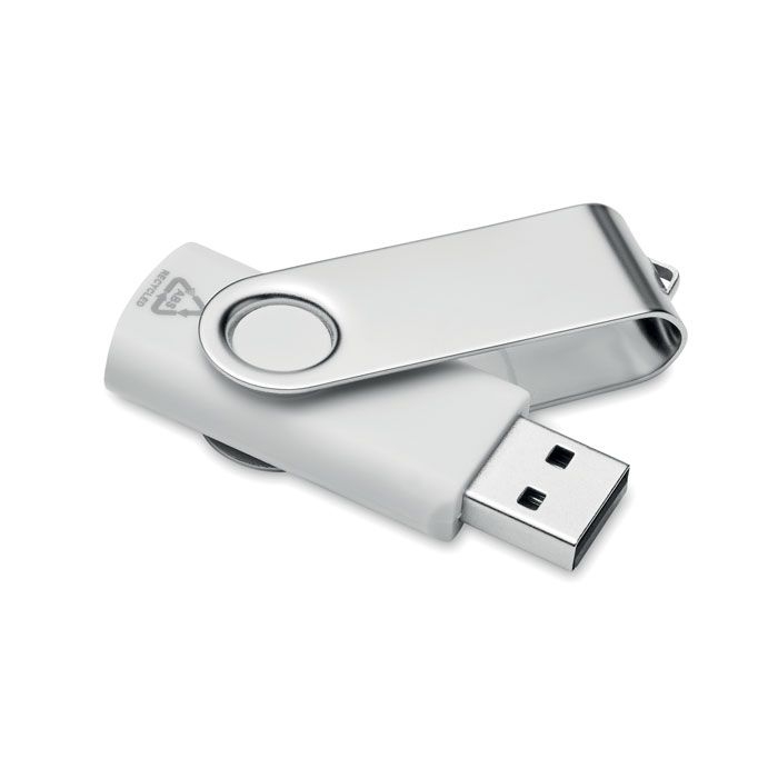 MO2080-06Techmate Rabs USB 16G recycelter ABS_ weiss_ 16 GB