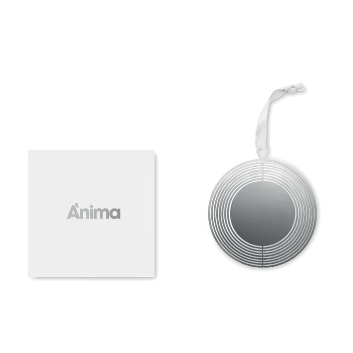 CX1472-14Buno Ornament mit Band_ rund_ silber