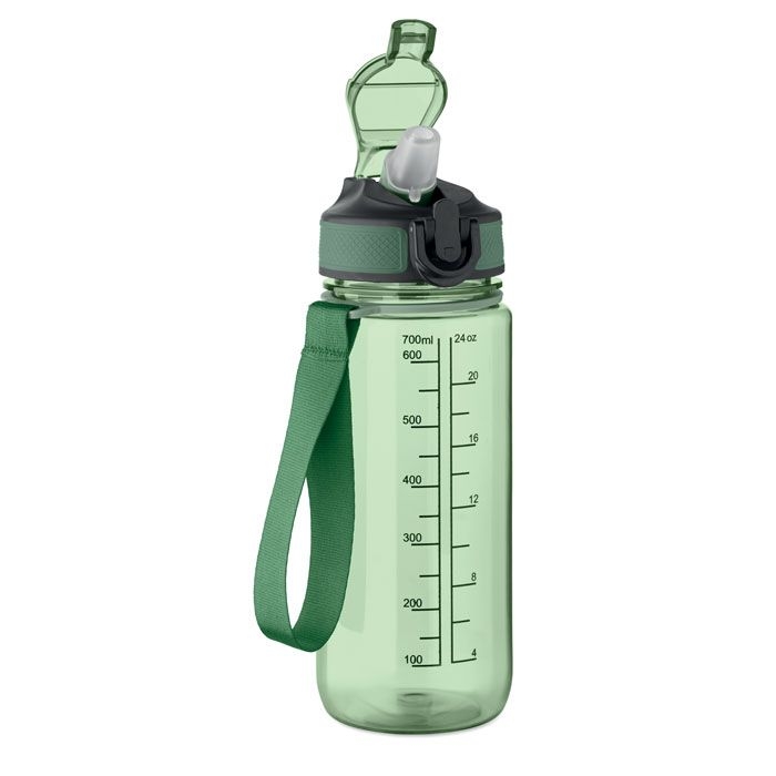 MO2792-24Enkel Sport-Trinkflasche 700ml_ transparent gruen