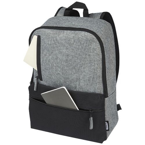 PF120655-1Reclaim 15_ GRS recycelter Laptop Rucksack 14 L_ schwarz_heather grau