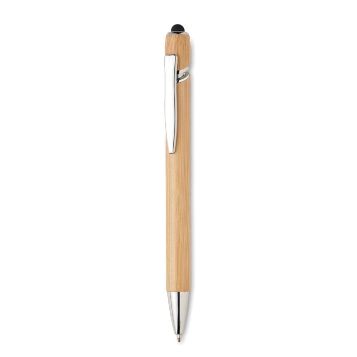 MO2418-40Renn Druckkugelschreiber mit Stylus_ holz