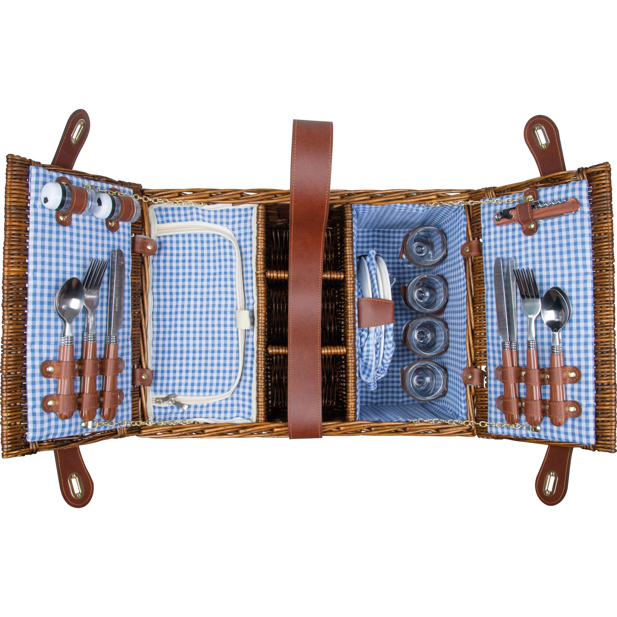 MA61276-01Picknickkorb fuer 4 Personen GILLIAN_ braun