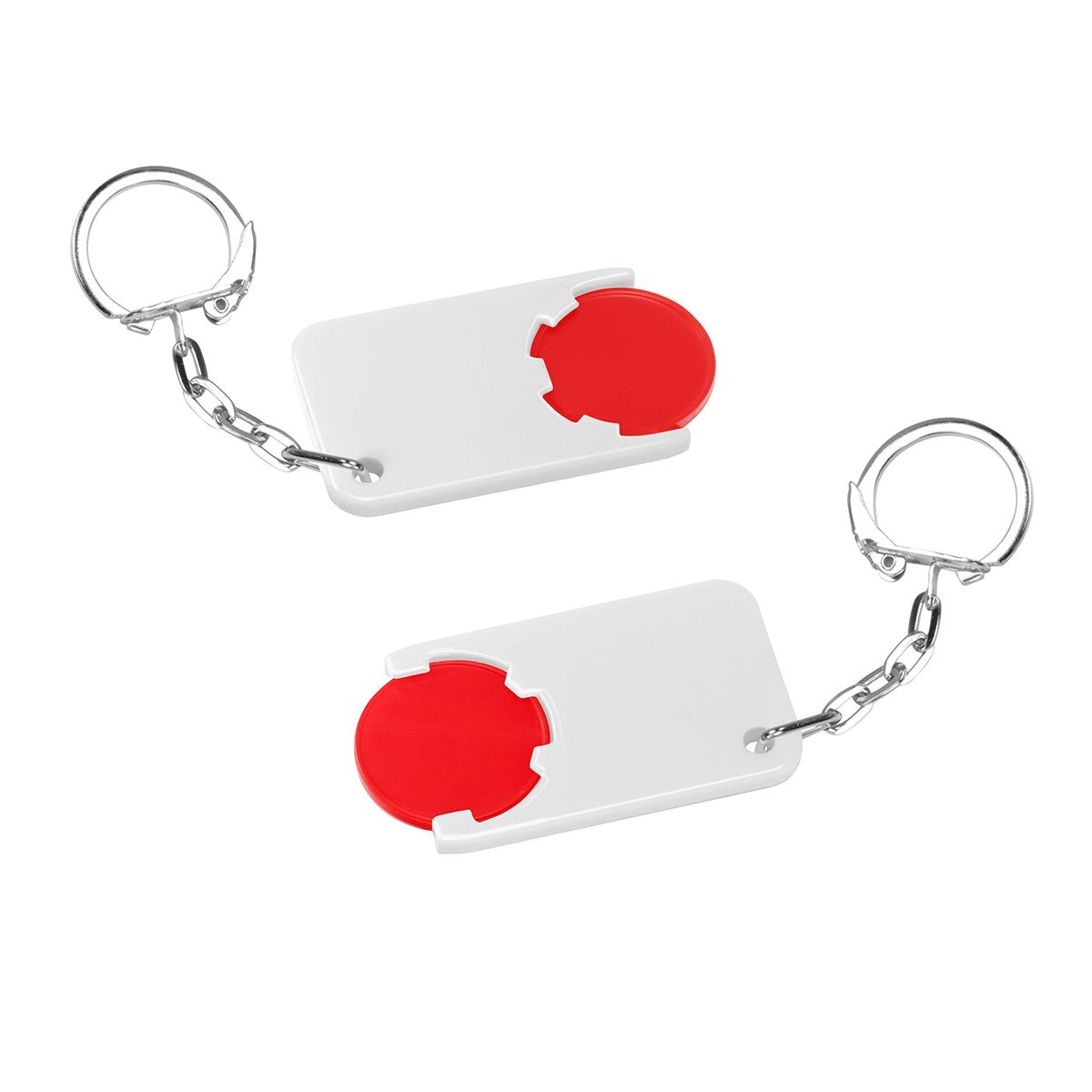 HE7454K-1-0Chiphalter mit 1€-Chip _Beta_ rot_ weiss