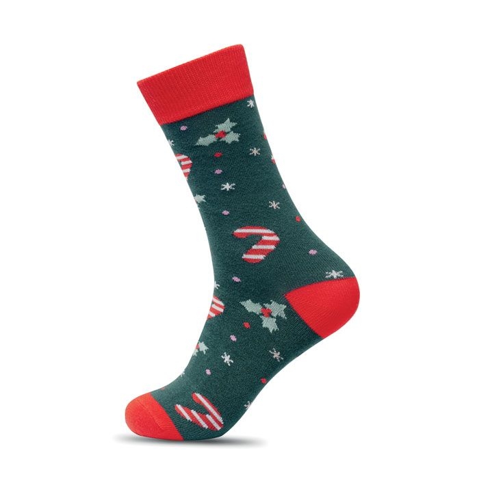 CX1574-09Soc Medium Weihnachtssocken M_ gruen