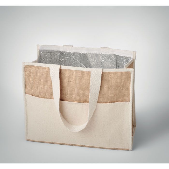MO6160-13Campo De Geli Jute-Canvas Shopping Tasche_ beige