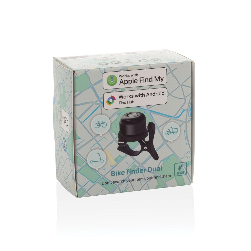 XDP301.14-01Bikefinder Dual Fahrradklingel mit weltweiter Ortung_ schwarz