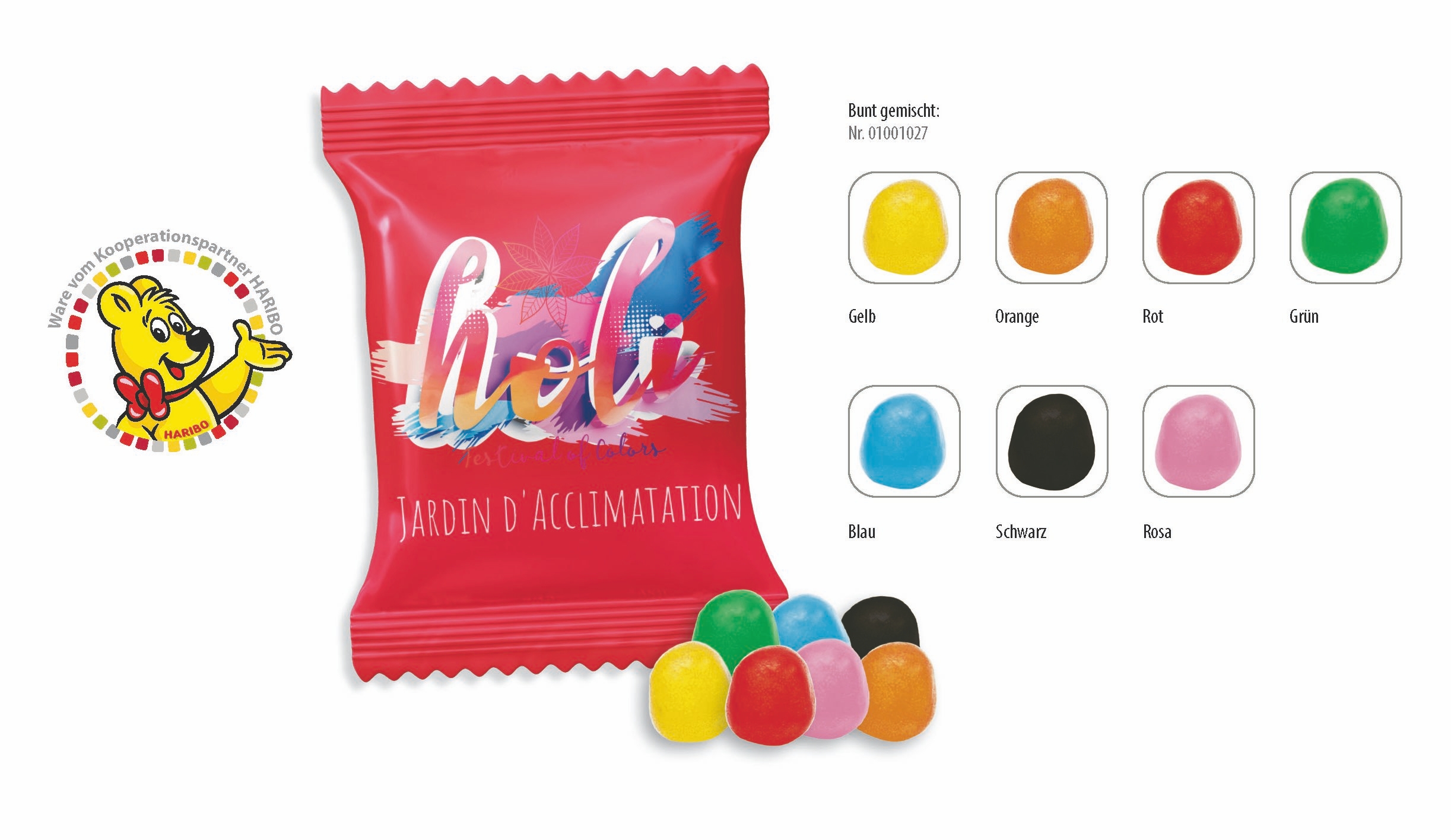 SW1027-2HARIBO Dragibus Werbetuete_HARIBO Dragibus Fruchtmix_ transparente Folie