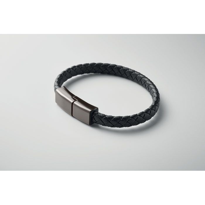 MO2646-03Fauleti Charge 60W Flecht-Armband-Ladekabel_ schwarz