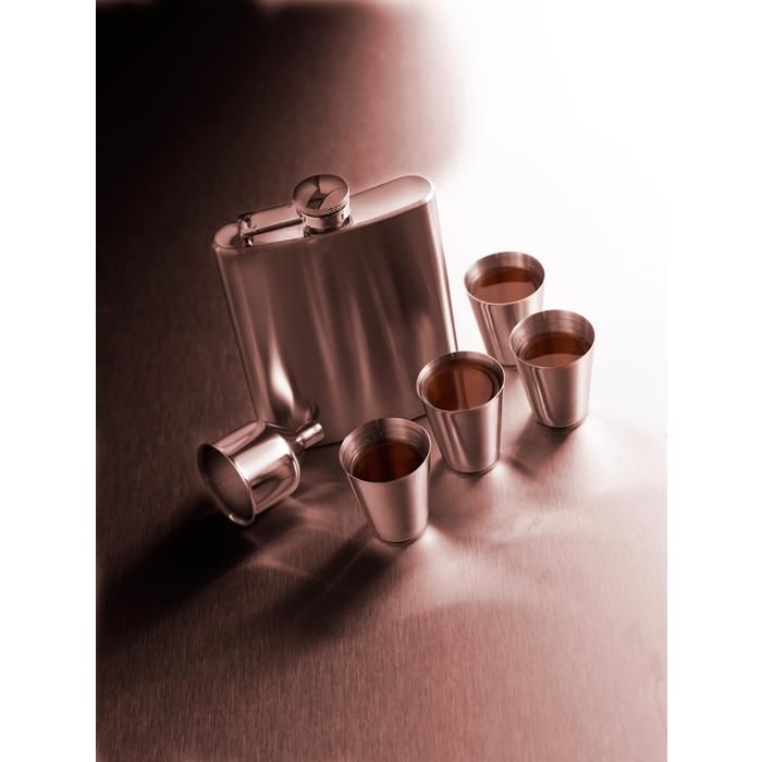 GI2807-32Flachmann Set aus Edelstahl Brittany_ silber