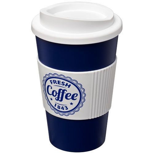 PF210002-15Americano® 350 ml Isolierbecher mit Schutzring_ blau_weiss