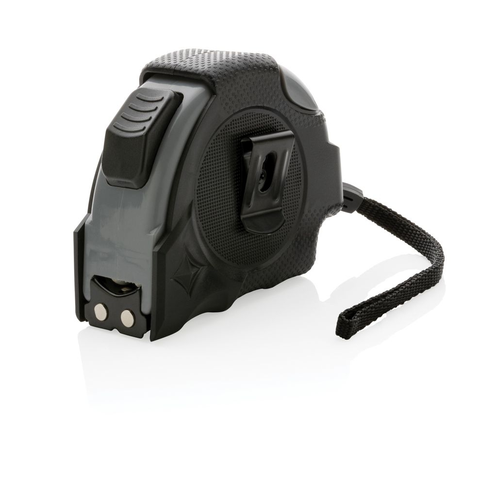 XDP112.18-1Auto-Stop-Massband aus recyceltem Kunststoff_ 8m_25mm_ schwarz