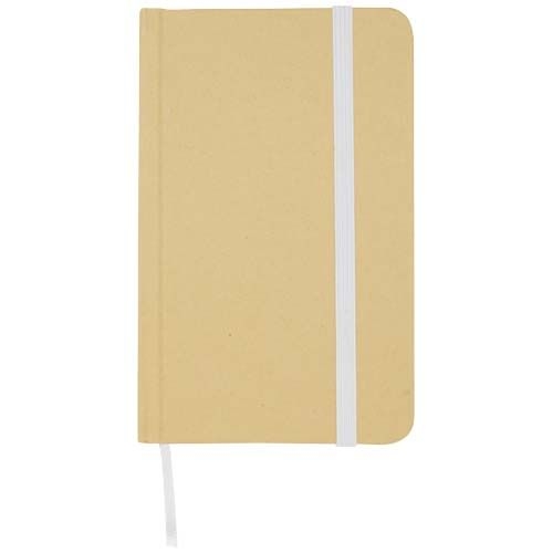 PF106022-1Reed A6 Hardcover Notizbuch_ blanko_ aus recyceltem Material_ weiss