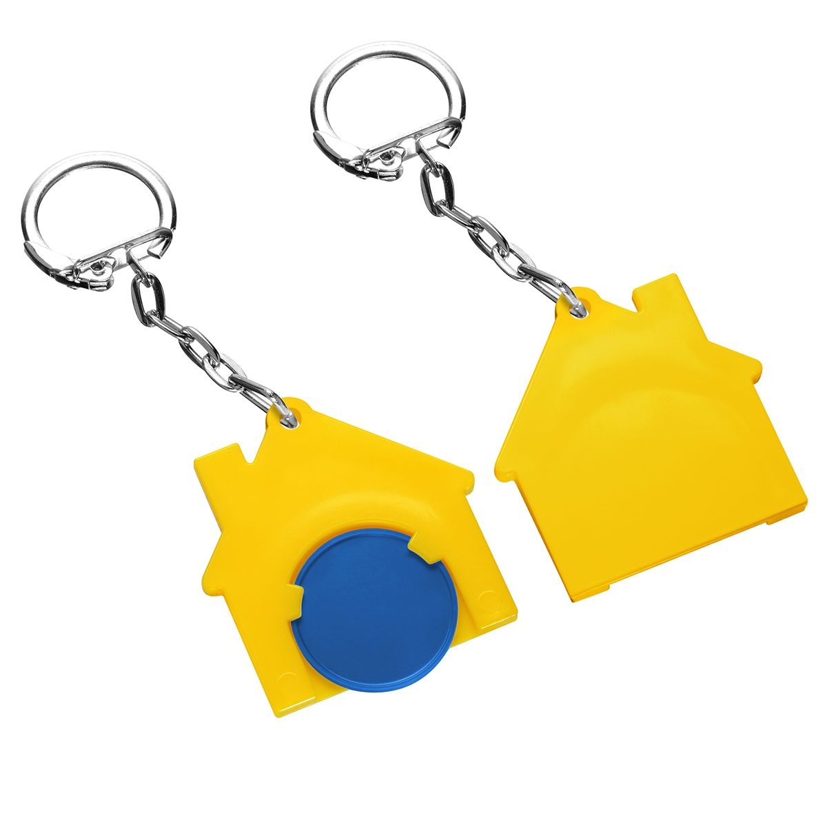 HE7516K-3-4Chiphalter mit 1€-Chip _Haus_ blau_ gelb