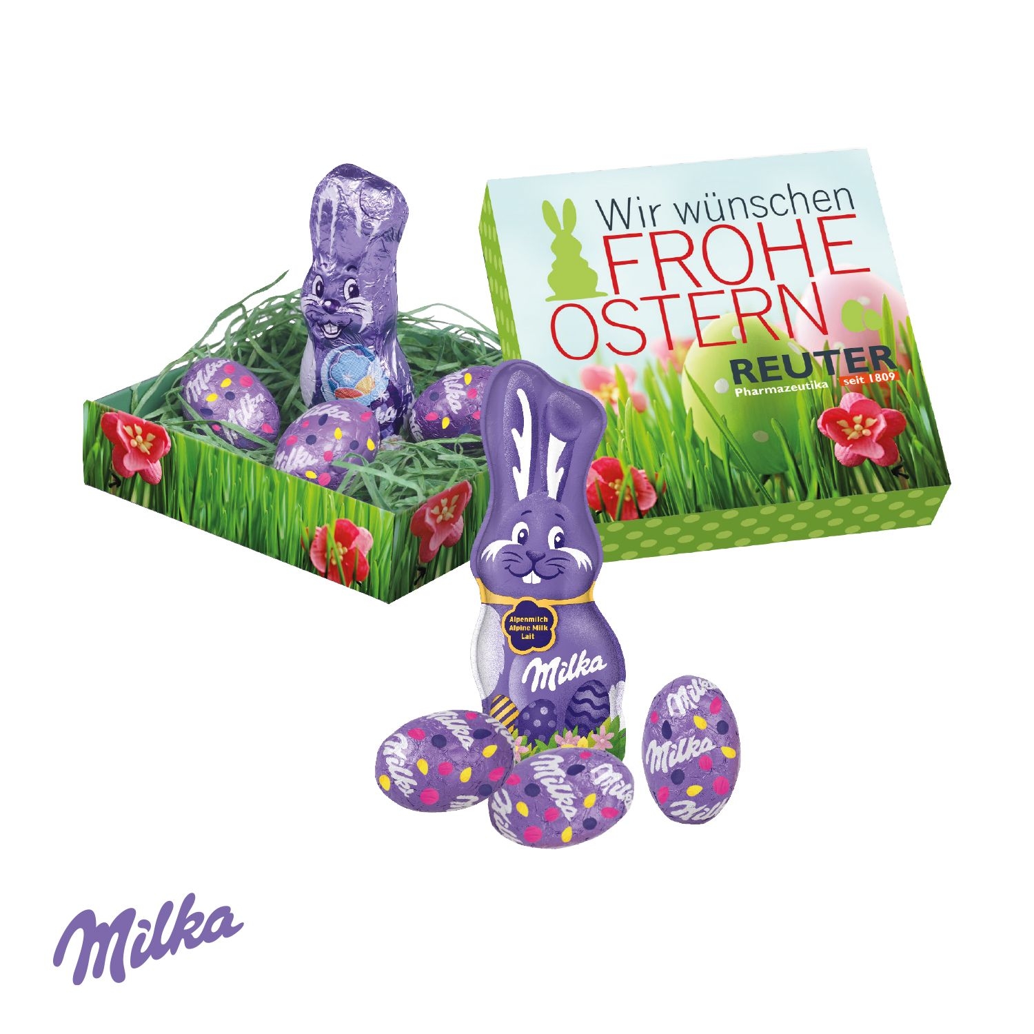 CD94524Osternest mit Schokolade von Milka