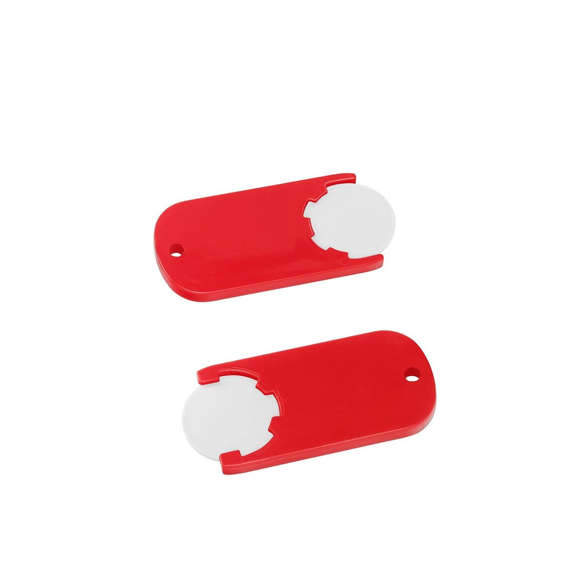 HE7439-0-1Chiphalter mit 1€-Chip _Alpha_ weiss_ rot