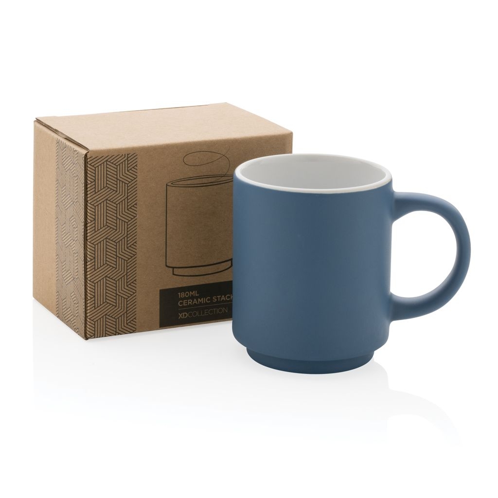 XDP434.07-5Stapelbare Keramiktasse_ 180ml_ blau