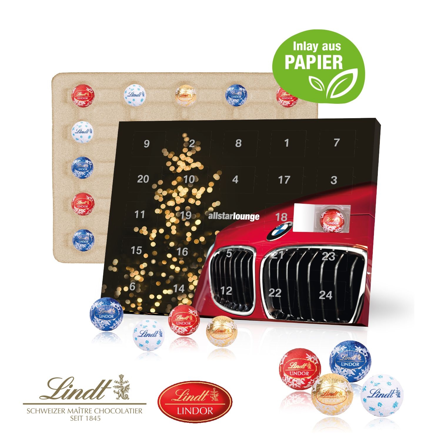 CD55322Tisch-Adventskalender Lindt Gourmet Edition_ Inlay aus Papier