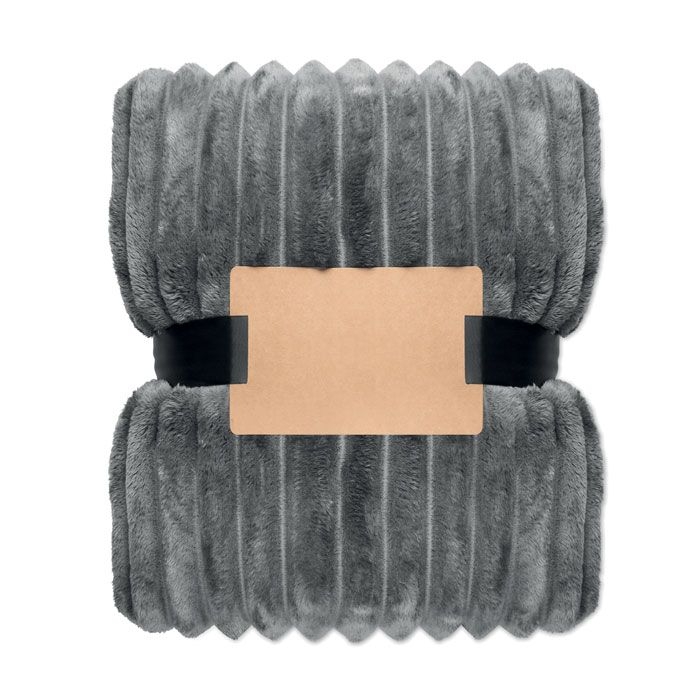 MO3184-15Nieve RPET-Fleece-Decke_ steingrau