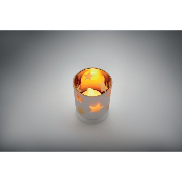 CX1572-98Landle LED-Teelicht im Glashalter_ golden