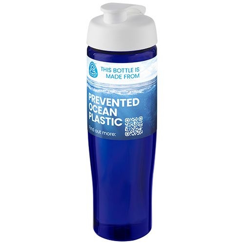 PF210448-2H2O Active® Eco Tempo 700 ml Sportflasche mit Klappdeckel_ weiss_blau