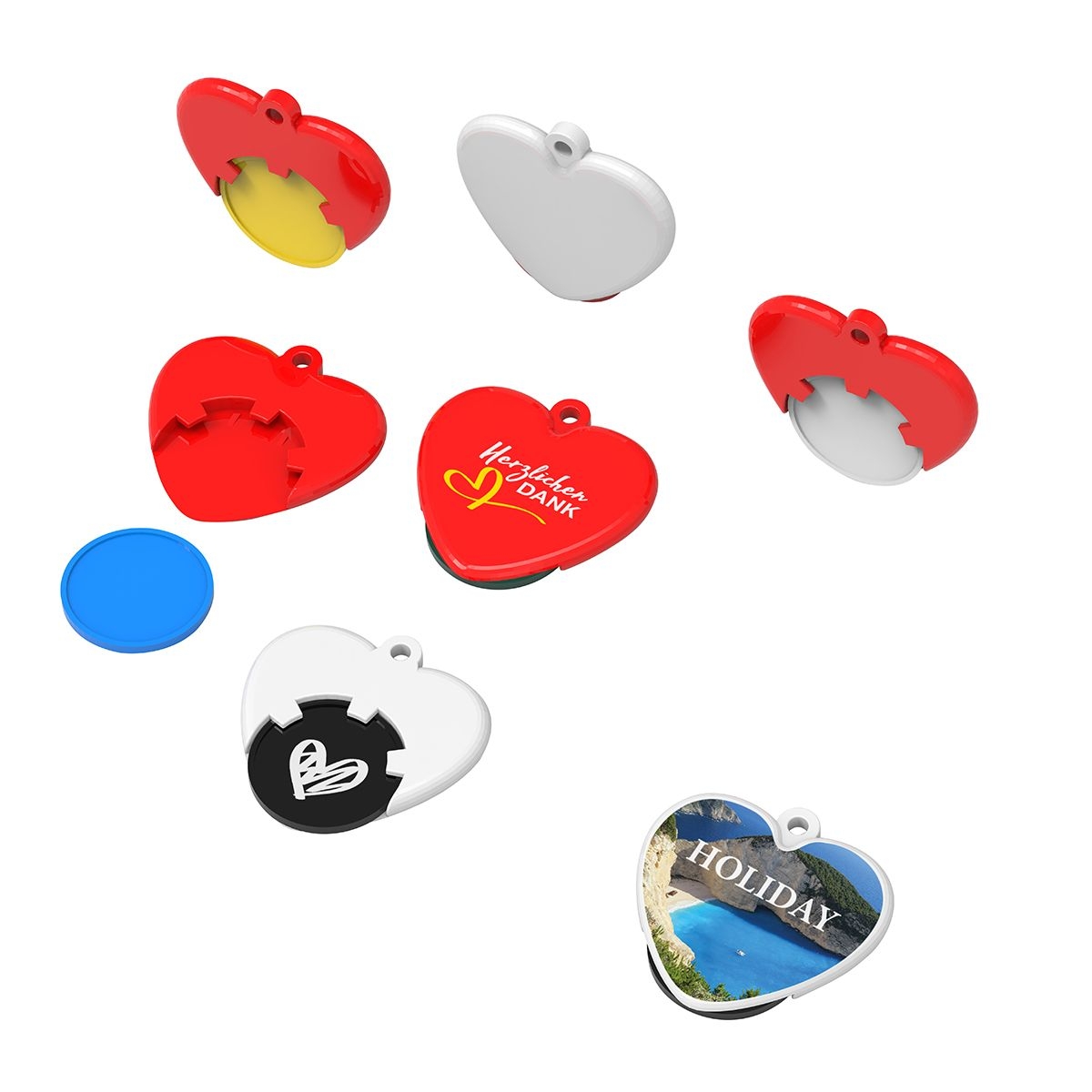 HE8652Chiphalter mit 1€-Chip _Herz_