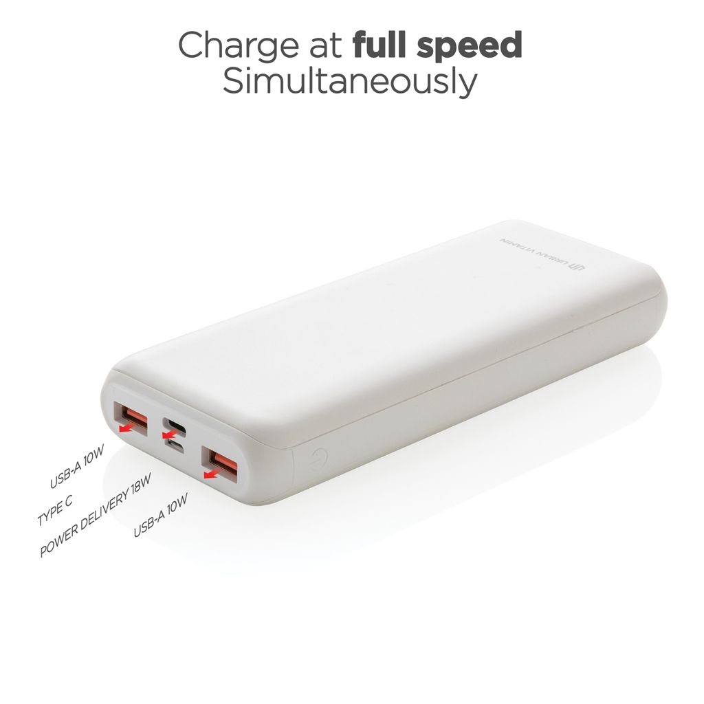 XDP322_75-3Urban Vitamin Pasadena 20.000mAh 18W PD Powerbank_ weiss