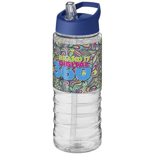 PF210877-6H2O Active® Treble 750 ml Sportflasche mit Ausgussdeckel_ transparent_blau