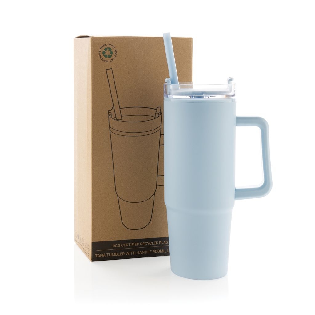 XDP437.10-05Tana Becher aus RCS recyceltem Kunststoff mit Griff 750ml_ hellblau