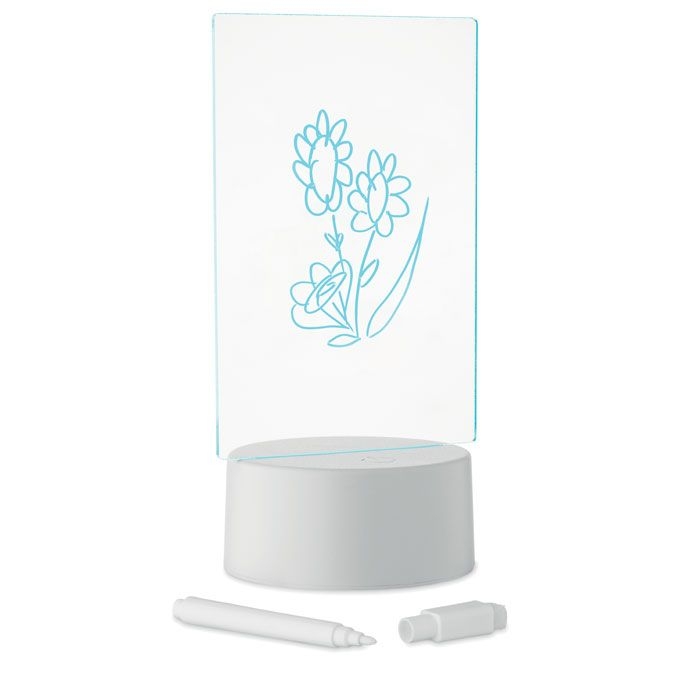 MO2919-06Ledmemo Memoboard mit LED-Beleuchtung_ weiss