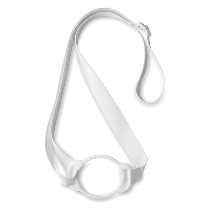 MO2582-06Lancup Lanyard mit Getraenkehalter_ weiss