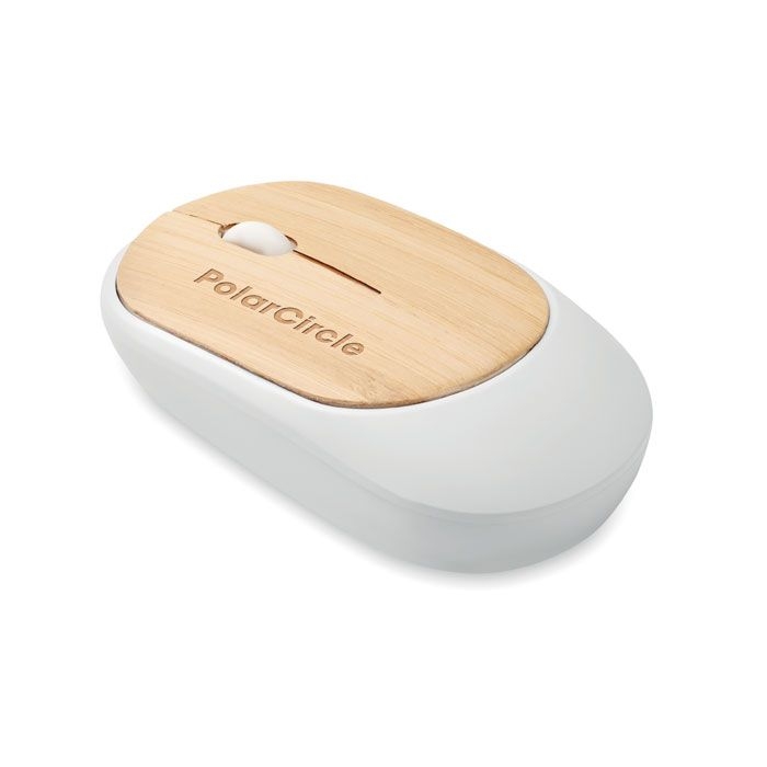 MO2085-06Curvy Bam Optische Mouse  Bambus_ weiss
