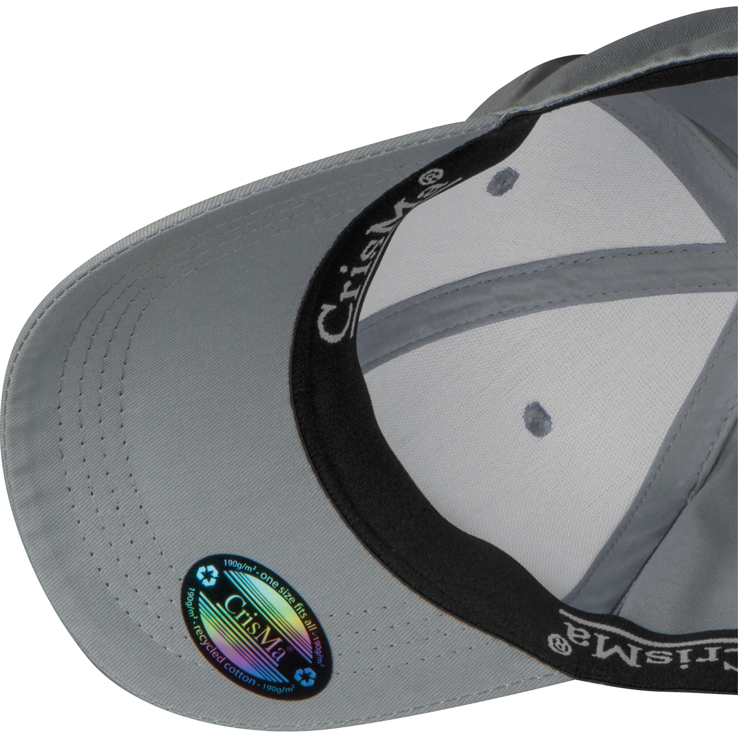 MA53797-07CrisMa Baseballcap aus recycelter Baumwolle FRIEDA_ silbergrau