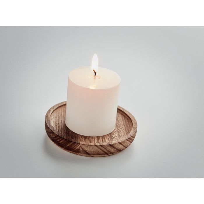 MO6282-40Pentas Kerze mit Halter_ holz