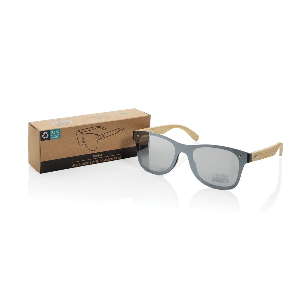 XDP453_85-09Prism Sonnenbrille aus RCS rec. Kunststoff mit Bambusbuegeln_ braun