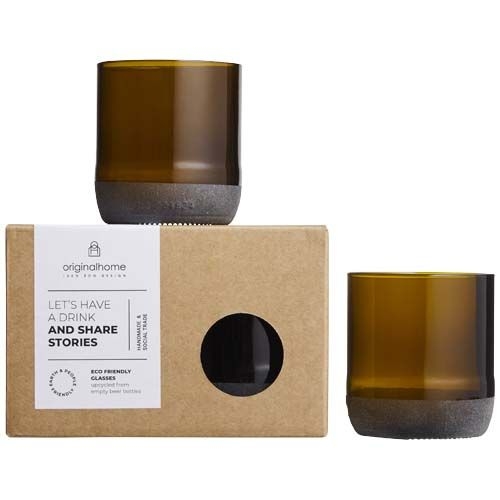 PF113408-1Originalhome 160 ml Trinkglas Set_ braun