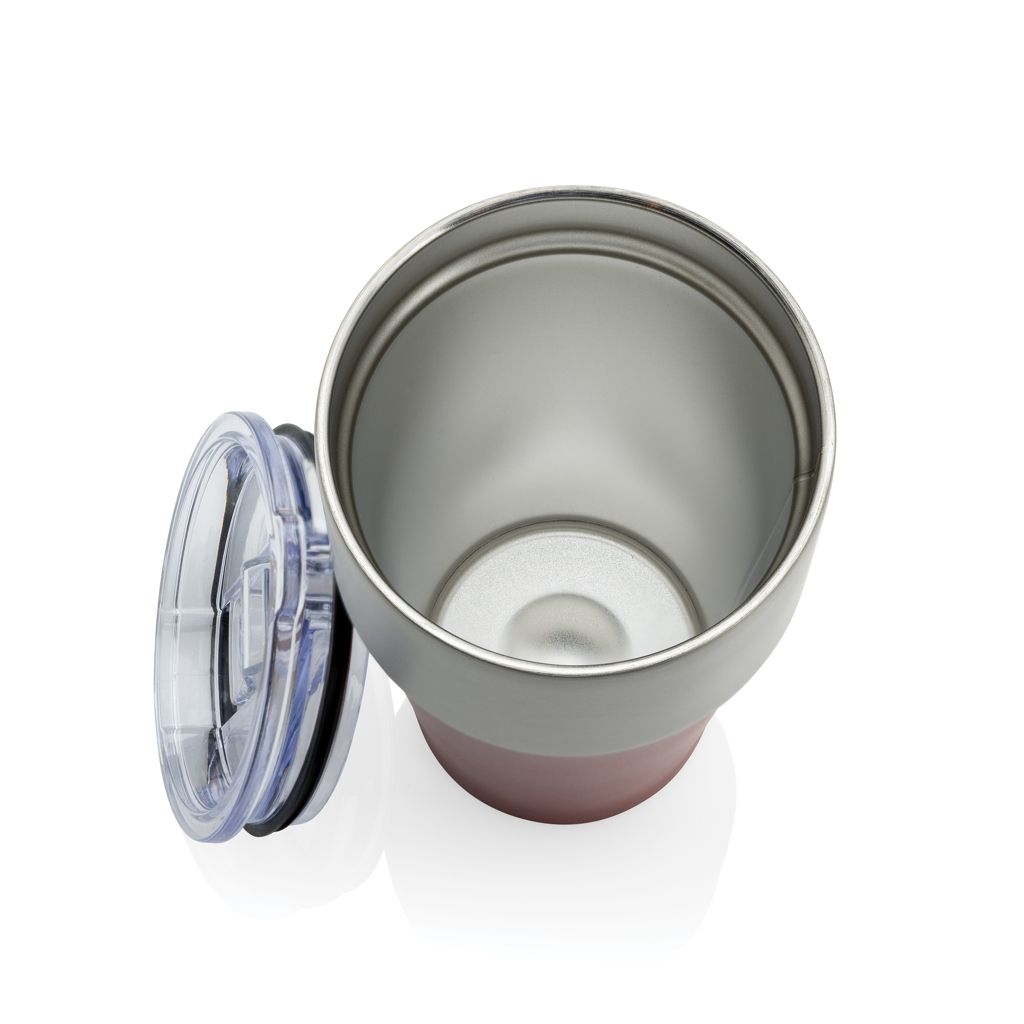 XDP437.13-24Fluid Becher aus RCS-zertifiziert recyceltem Stahl_ 500ml_ rot