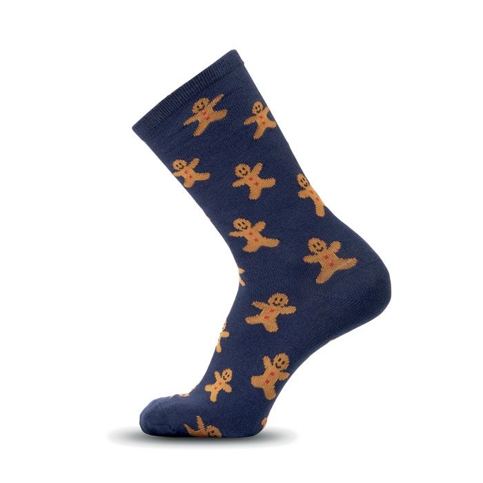 CX1574-04Soc Medium Weihnachtssocken M_ blau