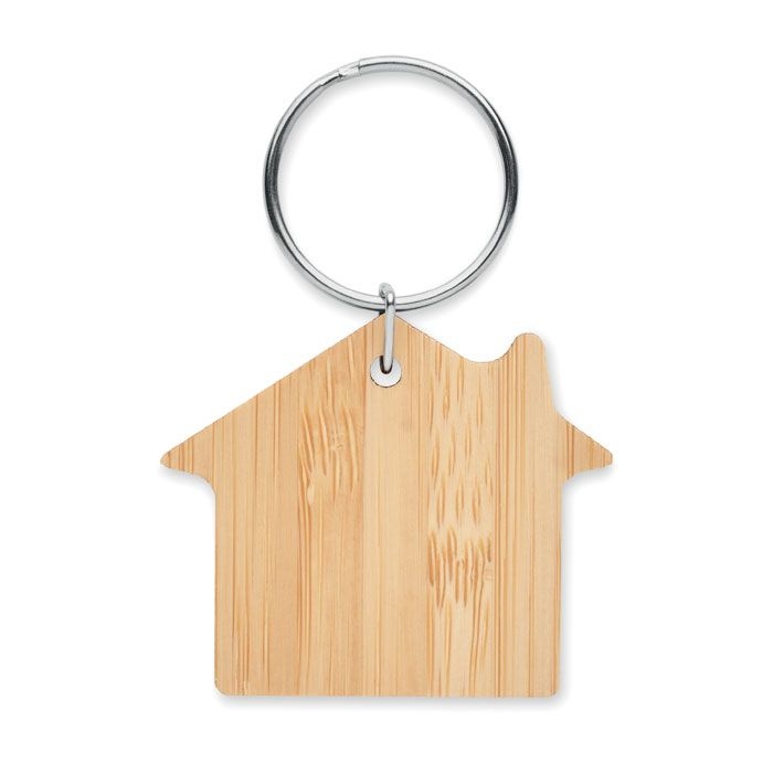 MO6979-40Houseboo Schluesselring Bambus_ Haus_ holz