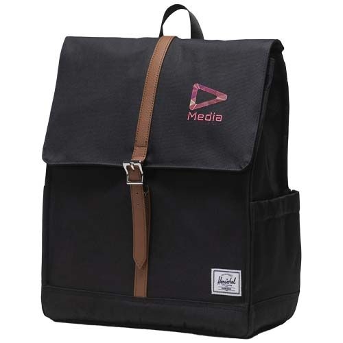 PF120753-2Herschel City Rucksack aus recyceltem Material 16 L_ schwarz