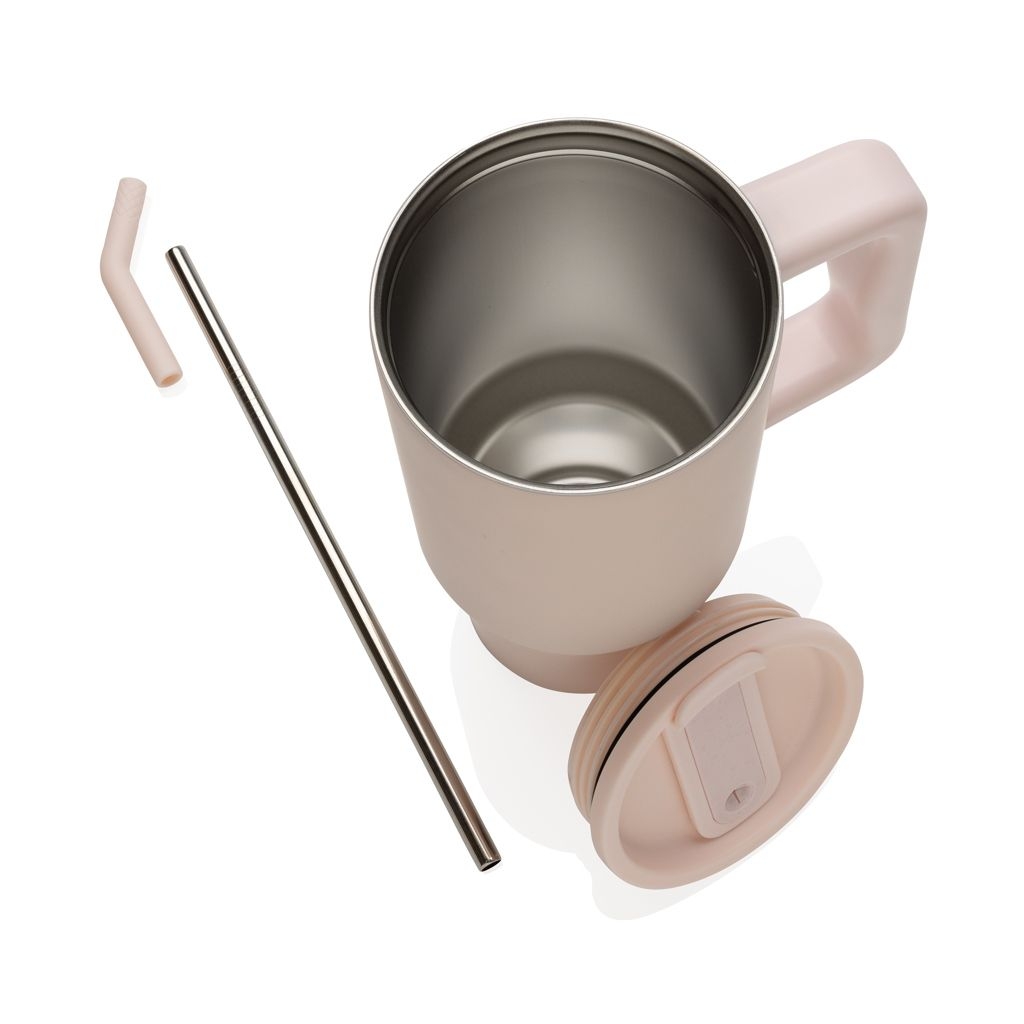 XDP437.30-14Embrace Deluxe Becher aus RCS recyceltem Edelstahl 900ml_ rosa